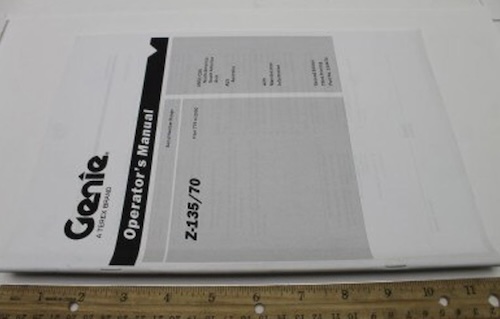 114474 / 114474Gt Oem Genie Manual Operators Z-135 Ansi