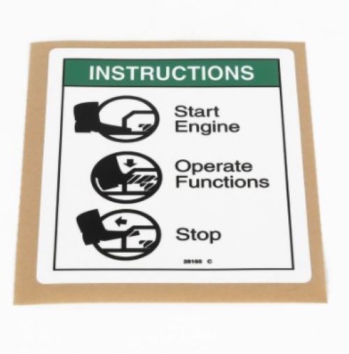 28165Gt Oem Genie Decal - Notice Footswitch, S40/45