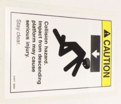 31077 / 31077Gt Oem Genie Decal, Caution, Collision Hazard