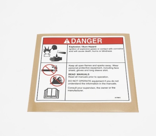 31788 / 31788Gt Oem Genie Battery Safety Danger Decal Lift S-40 Gr-12 Gs-2646