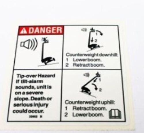 33952Gt / 33952 Oem Genie Danger Tilt Alarm Decal