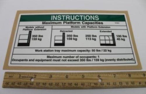 72155 / 72155Gt Oem Genie Gr-12 Decal, Max Capacity