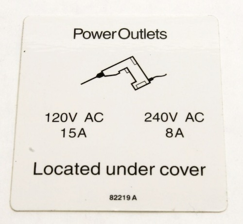 82219 / 82219Gt Oem Genie Decal Label Power Outlets Tml