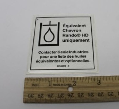 82366Fr / 82366Frgt Oem Genie Decal Label Chevron Rando