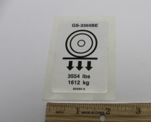 824264 / 824264Gt Oem Genie Decal Label Wheel Ld Gs3369Be
