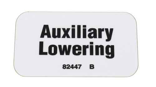 82447 / 82447Gt Oem Genie Decal Label Aux Lowering