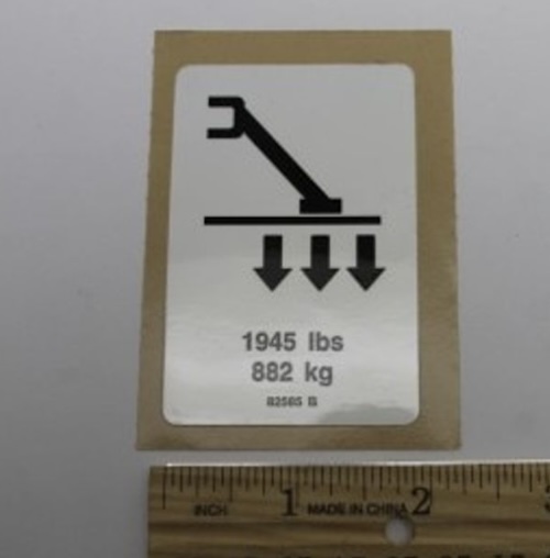 82585 / 82585Gt Oem Genie Decal Label Outrigger Load
