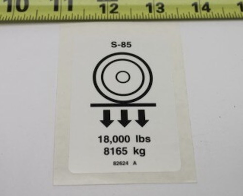 82624 / 82624Gt Oem Genie Decal Label Wheel Load S85
