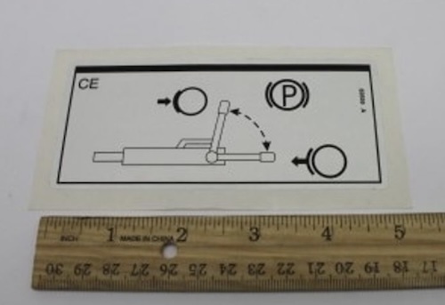 82659 / 82659Gt Oem Genie Decal Label Parking Brake Ce