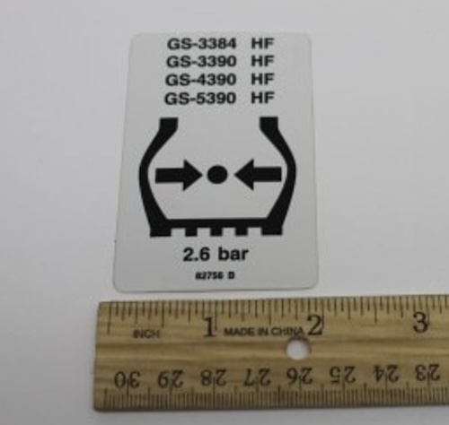 82756 / 82756Gt Oem Genie Decal Label Tire Press Gs90 Ce