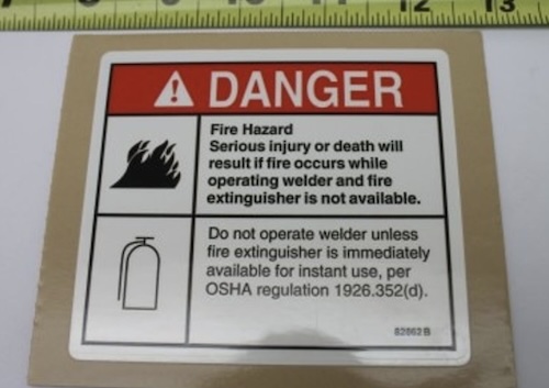 82862 / 82862Gt Oem Genie Decal Fire Extinguisher