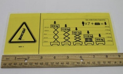 82873 / 82873Gt Oem Genie Decal Danger Xtracap Ce 4390