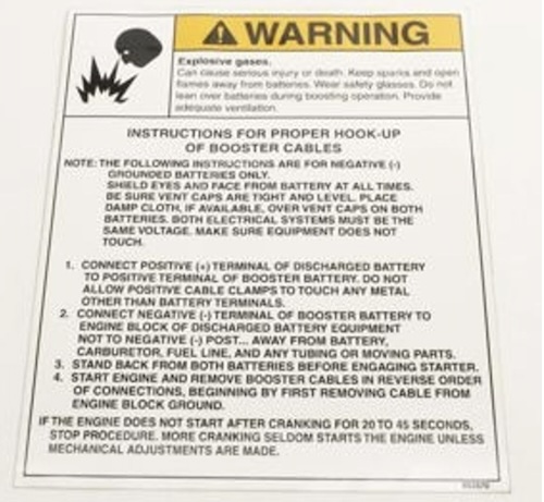852570 / 852570Gt Oem Genie Decal Battery Warn & Cable