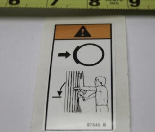 97545 / 97545Gt Oem Genie Decal Warning Brake Lock Symb