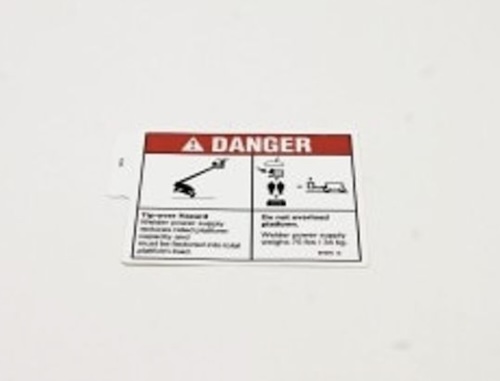 97579 / 97579Gt Oem Genie Danger Tip-Over Welder Decal