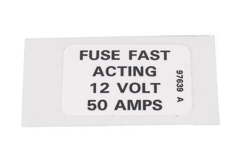 97639 / 97639Gt Oem Genie Decal Label Fuse 50 Amps