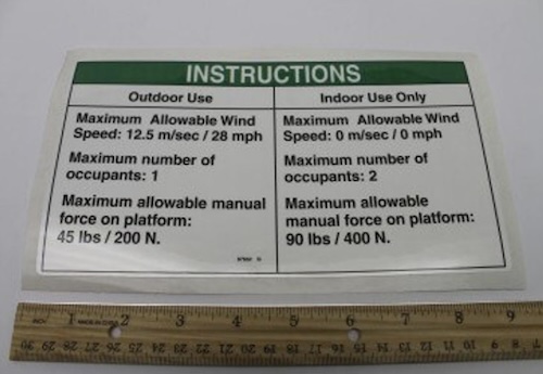 97662 / 97662Gt Oem Genie Decal Instr-Manualfrc, Aus 3246