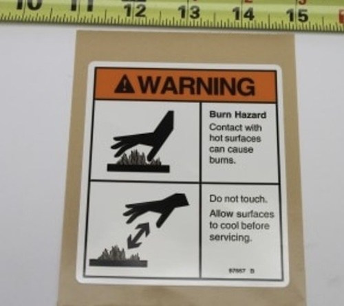 97667 / 97667Gt Oem Genie Decal Warn Burn Hazard