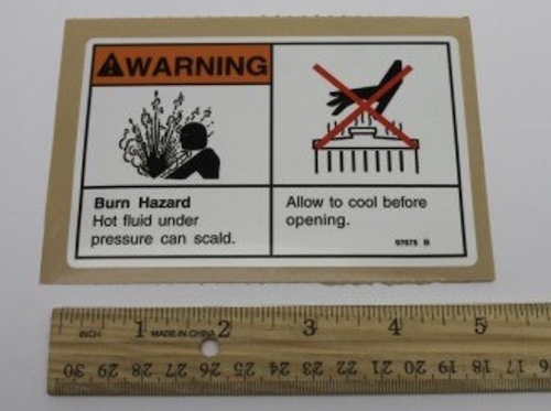 97675 / 97675Gt Oem Genie Decal Warn Explsion / Burn Haz