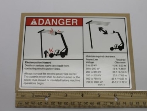 97676 / 97676Gt Oem Genie Decal Danger Electrical Hazard