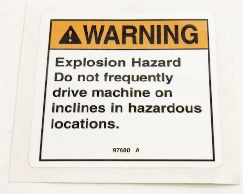 97680 / 97680Gt Oem Genie Decal Warn Expls Hazard Inclin