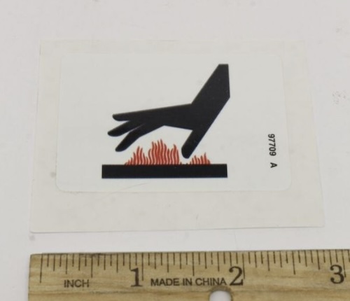 97709 / 97709Gt Oem Genie Decal Danger Hot Symbol