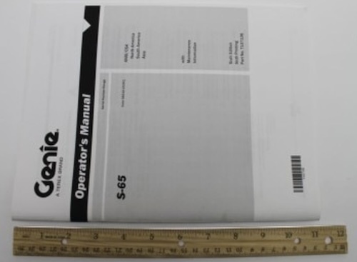 T107106 / T107106Gt Oem Genie Manual Operators, S65 6Th An